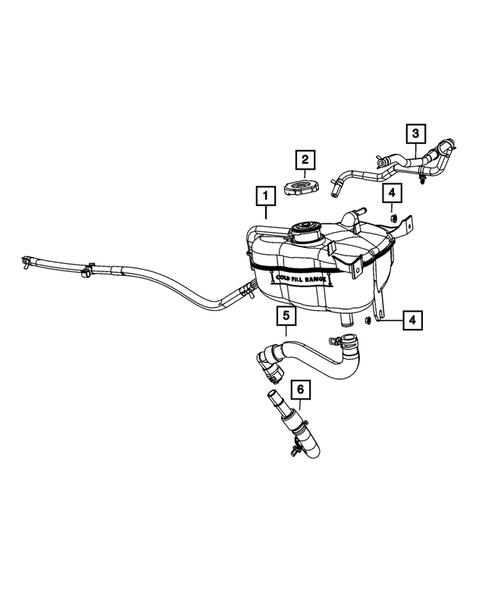 Engine Coolant Reservoir (Bottle) for 2018 Jeep Wrangler JK #1