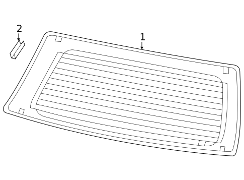 Glass - Lift Gate for 2008 Dodge Durango #0