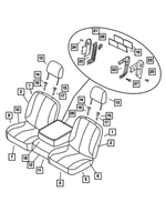 1FF071J3AA - Interior Trim: Front Seat Back, Left for Mopar Image