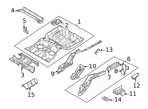 Rear Floor & Rails for 2010 Ford Flex #0