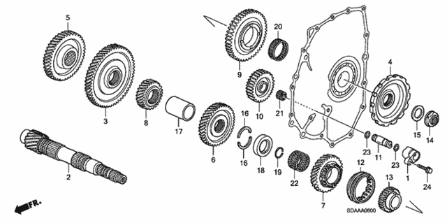 AT Countershaft (L4) for 2007 Honda Accord #0