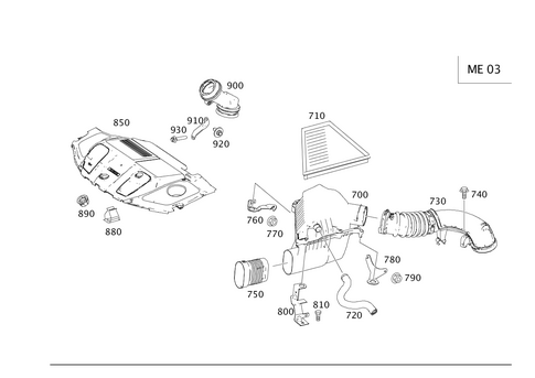 Air Intake, Gasoline Vehicles for 2010 Mercedes-Benz ML450 #0