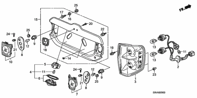 Taillight - License Light for 2008 Honda Pilot #0