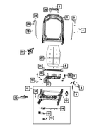 68376555AA - Interior Trim: Front Seat Back Frame for Jeep: Grand Cherokee, Grand Cherokee L, Grand Wagoneer, Wagoneer Image