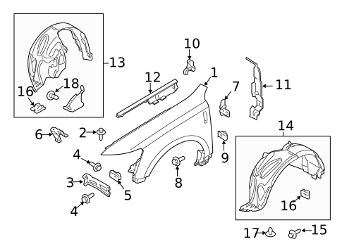 Fender & Components for 2014 Lincoln MKT #0