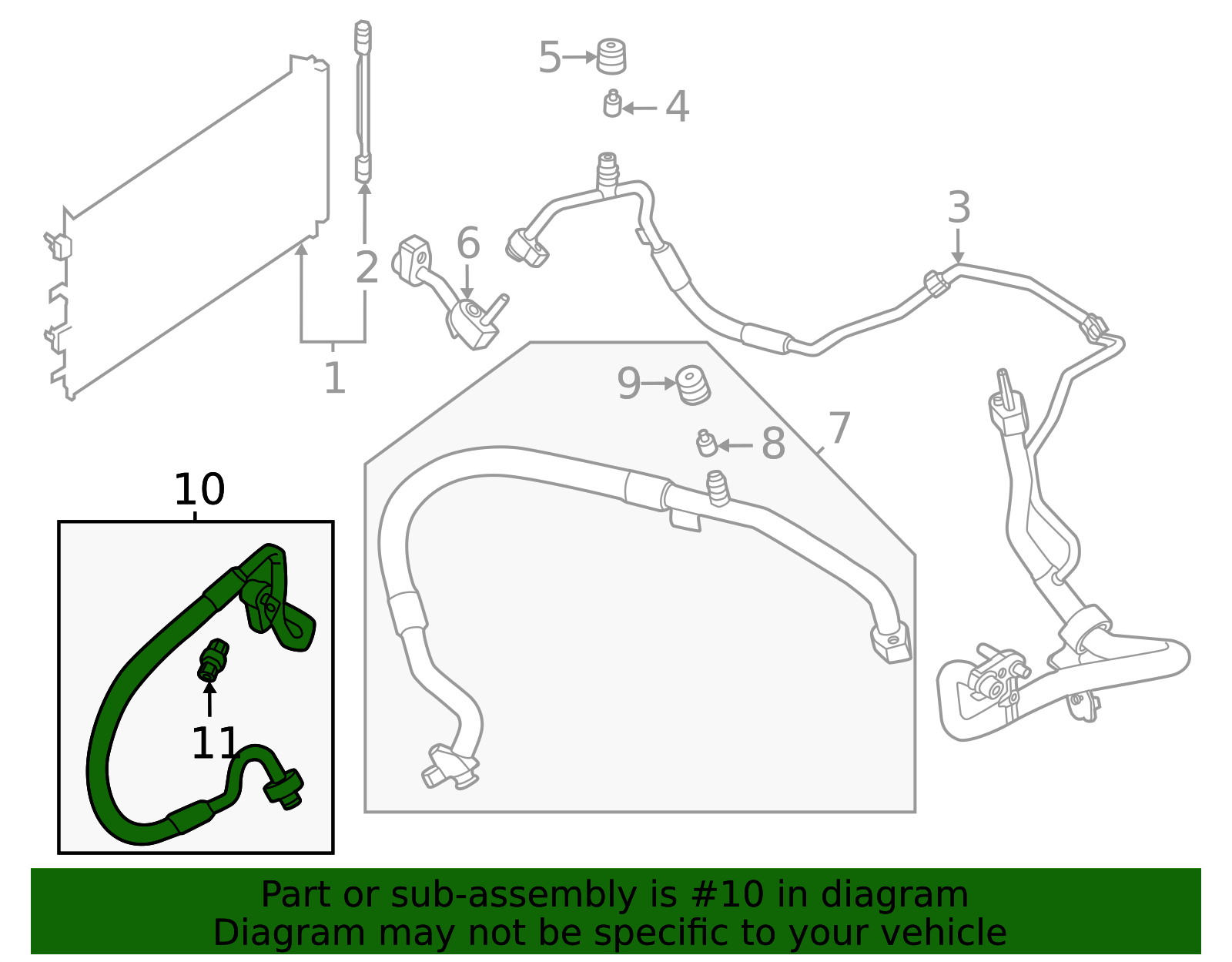 2022-2026 Ford Maverick A/C Refrigerant Discharge Hose NZ6Z-19972-C ...
