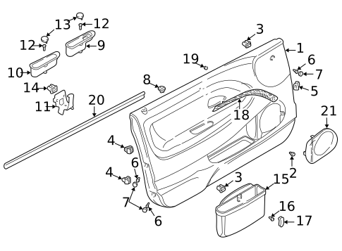 Interior Trim - Front Door for 2004 Volvo S40 #0