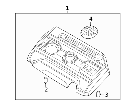 Engine Appearance Cover for 2015 Volkswagen CC #0