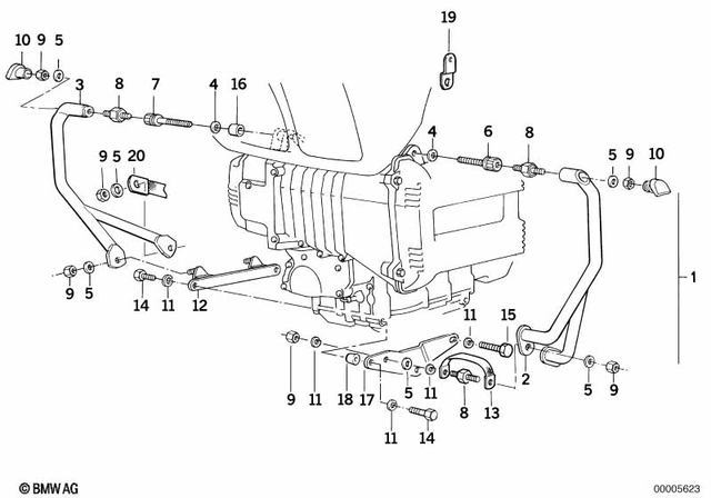 46712316021 - : Left Engine Protection Bar for BMW-Motorrad Image