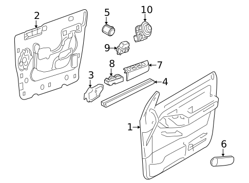 Interior Trim - Front Door for 2008 Mercury Mountaineer #0