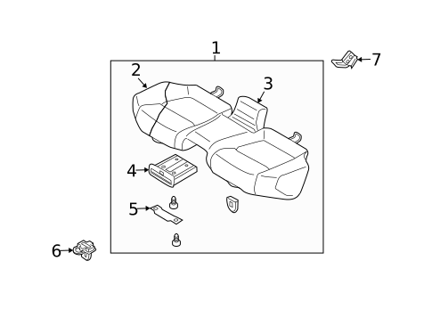 Rear Seat Components for 2008 INFINITI FX45 #2