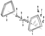 73511SM2A01 - Body: Glass for Honda: Accord Image