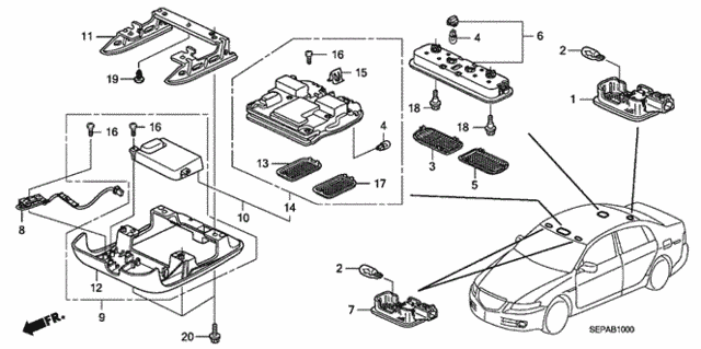 Interior Light for 2008 Acura TL #0