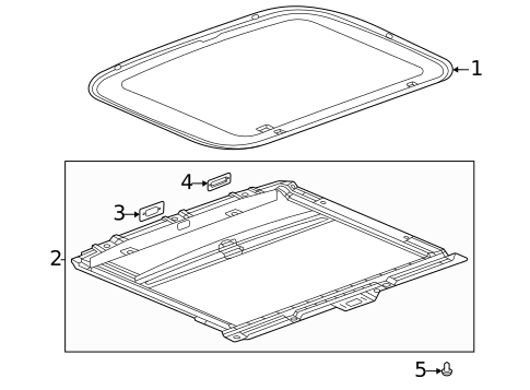Sunroof for 2023 GMC Acadia #1