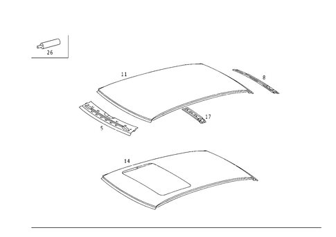 Roof for 1994 Mercedes-Benz C280 #0