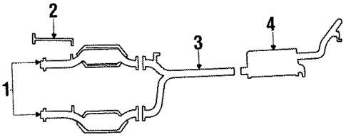 Exhaust Components for 1990 Lincoln Town Car #1