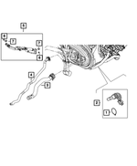68498768AA - : Heater Supply And Return Hose for Mopar Image