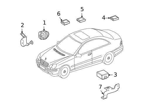 Alarm System for 2008 Mercedes-Benz CLK350 #0
