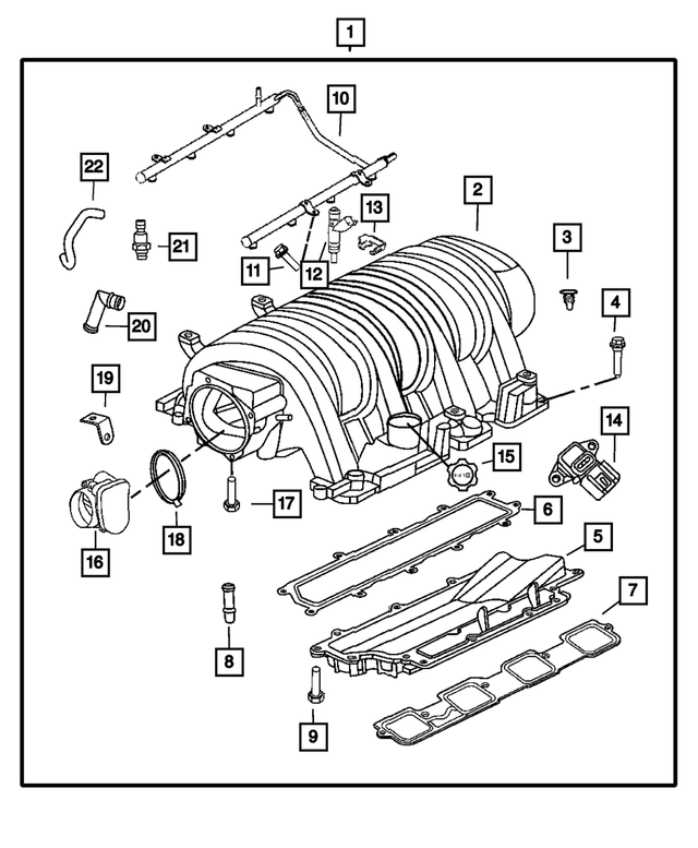 5037510AK - 6.1L Gas; Engine: Intake Manifold for Mopar Image image
