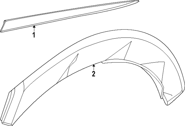 87741CU000EMP - : Wheel Opening Molding for Hyundai Image