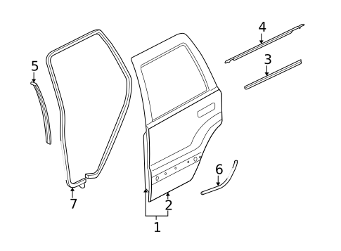 Door & Components for 2009 Jeep Commander #0