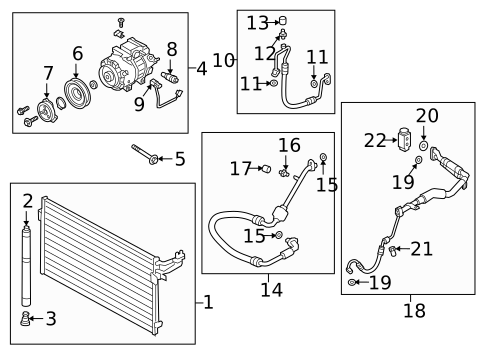 Condenser, Compressor & Lines for 2017 Genesis G90 #0