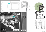 61368373700 - Vehicle Electrical System: Relay, Make Contact, White Green for BMW Image