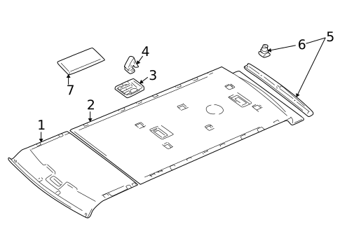 Interior Trim - Roof for 1995 Volkswagen EuroVan #0
