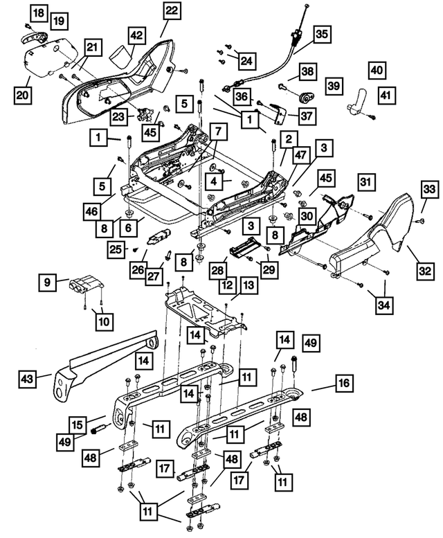 5143450AA - Interior Trim: Seat Bolt for Mopar Image