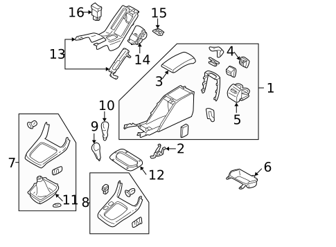 Center Console for 2000 Subaru Outback #0