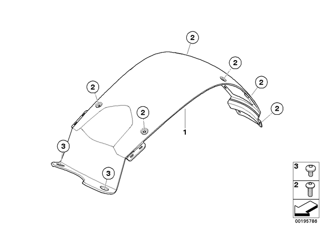 6327651212 - Frame and Mounting Parts: Binding Head Screw - M5X16-A2-80 for BMW-Motorrad Image
