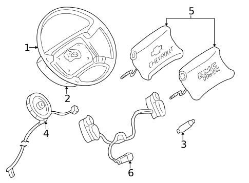Steering Wheel & Trim for 1996 Chevrolet S10 #0