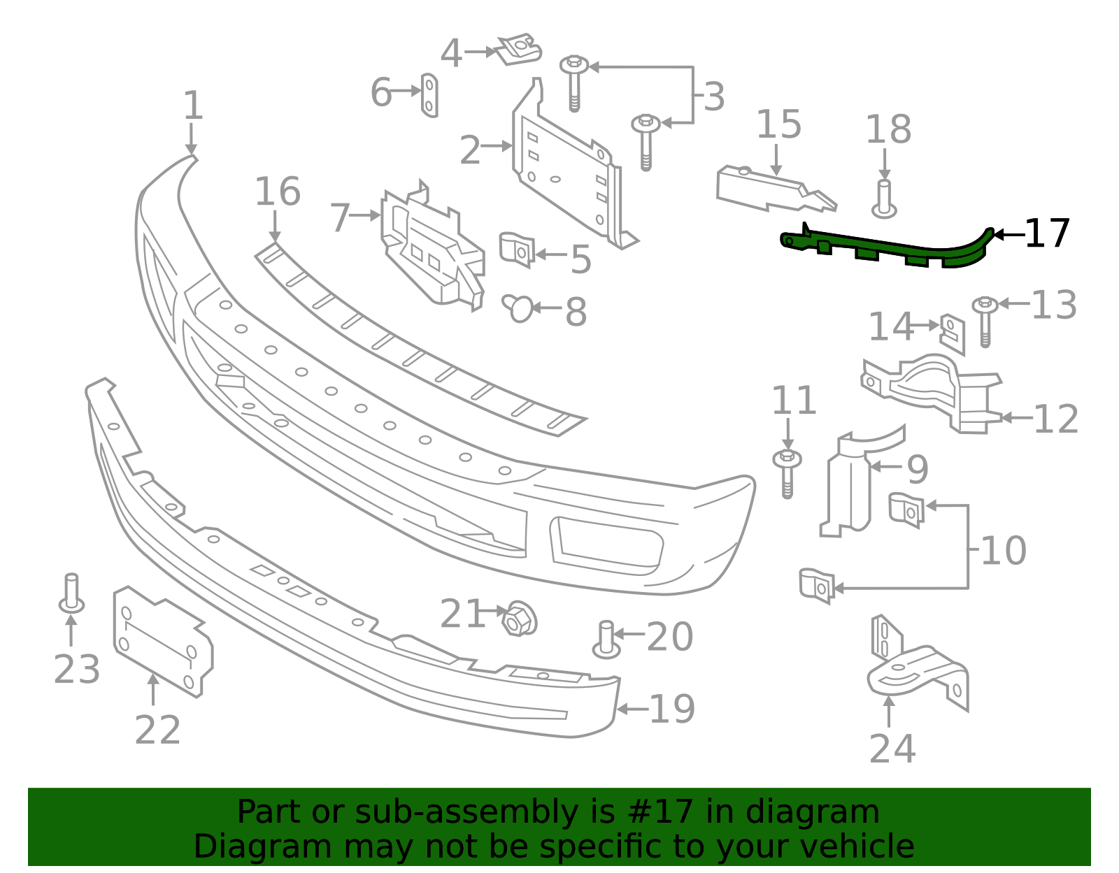 2017-2019 Ford Outer Molding - Driver's Side (LH) HC3Z-17K833-B ...