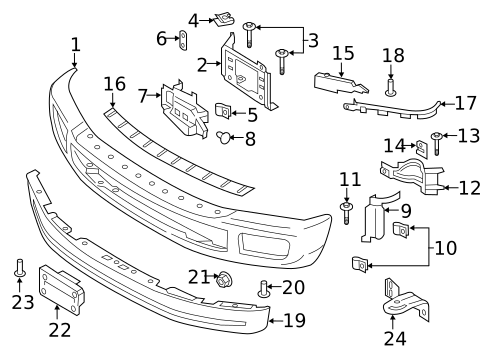 Bumper & Components - Front for 2017 Ford F-350 Super Duty #2