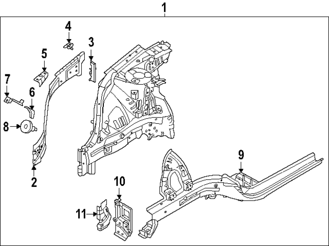 64585BE000 - : Rail Assembly Mount Bracket for Hyundai Image