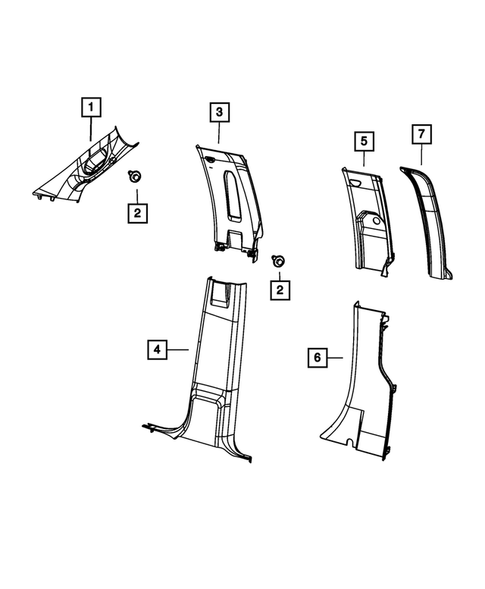 Panels-Moldings-Scuff Plates, Pillar, Cowl, 1/4 Panel Trim and Cargo Covers for 2017 Ram 2500 #1