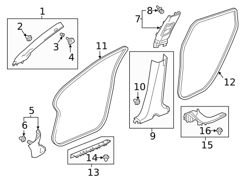 Interior Trim - Pillars for 2021 Honda Clarity #0
