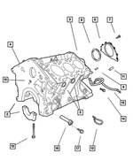 4897435AC - Engine 3.5L Six Cylinder: Short Block for Mopar Image