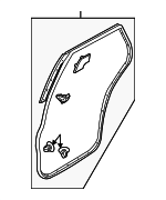 EG2173760P - : 2007-2012 Mazda CX-7 - Surround Weather-Strip for Mazda: CX-7 Image