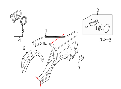 Quarter Panel & Components for 2008 Mercury Milan #0