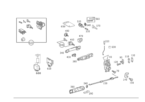 Locking System for 1999 Mercedes-Benz SLK230 #0