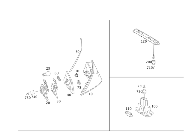 219820076464 - Electrical System: Tail Lamp for Mercedes-Benz: CLS500, CLS55 AMG, CLS550, CLS63 AMG Image image
