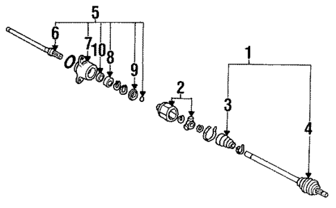 Axle Shaft & Joints for 1992 Acura Legend #0