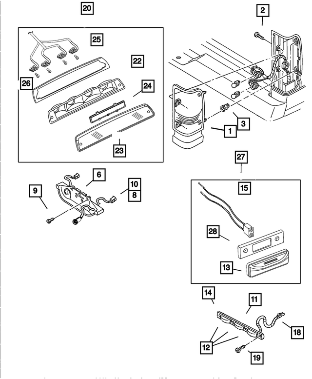 5EK44WSBAC - Electrical: Tail Stop Turn Lamp, Right for Mopar Image