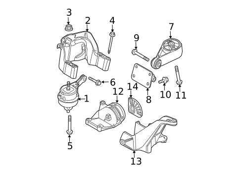 Engine & Trans Mounting for 2005 Mini Cooper #0