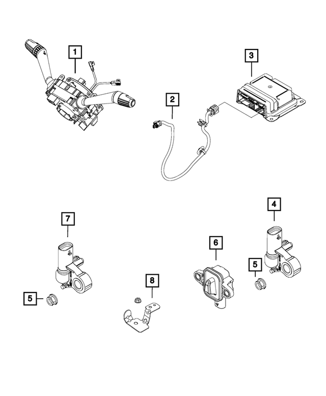 7HN86LXHAA - Restraints: Steering Column Control Module Clockspring for Mopar Image