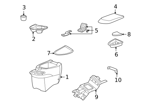 Rear Console for 2002 Lincoln Blackwood #0