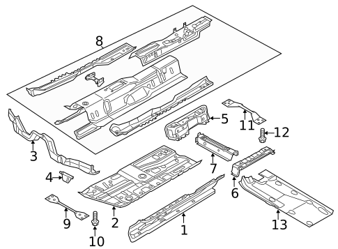 Floor & Rails for 2015 Volkswagen Passat #0