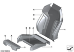 52107993767 - Individual Equipment: Seat Cover Carbon Seat Leather for BMW Image
