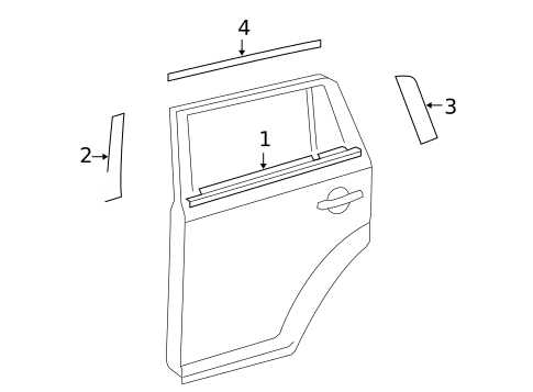 Exterior Trim - Rear Door for 2013 Scion xB #0